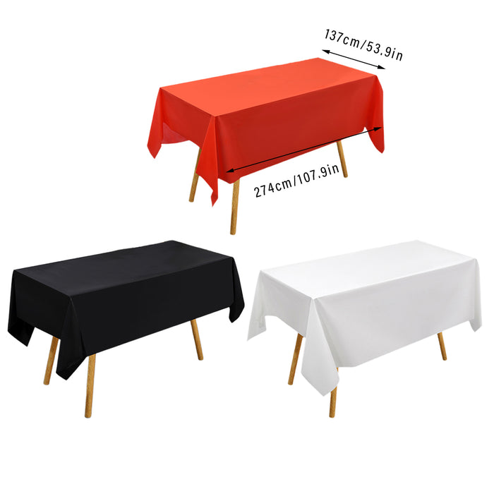 10 Pcs PEVA Tablecloths with Solid Colours