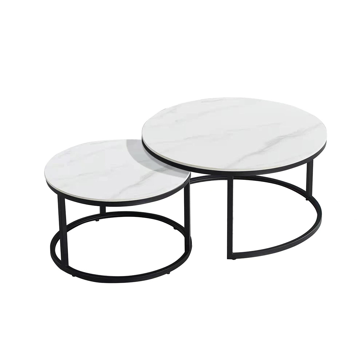 Round Tea Table Living Room Rock Plate for Home Coffee Table Modern Decor AU