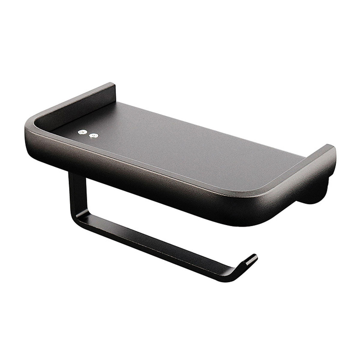 Aluminium Toilet Roll Holder with Top Shelf
