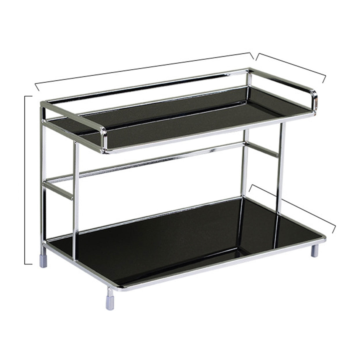 Kitchen Bathroom Desktop Storage Rack Water Cup Holder Cosmetic Iron Shelf AU