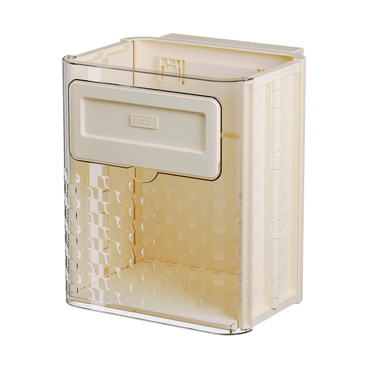 Wall Mounted Folding Wastebasket Space Saving for Kitchen Bathroom Household Use