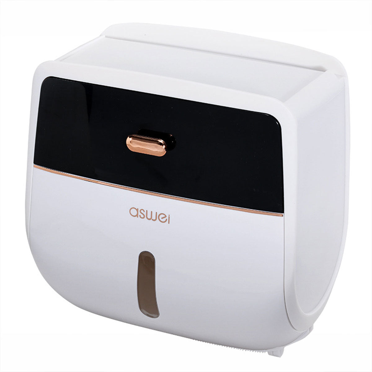 Wall-Mounted Toilet Tissue Paper Roll Holder Storage Box No punching Waterproof