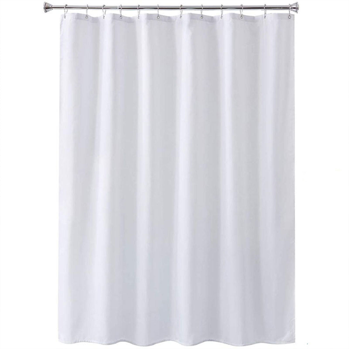 White Polyester Shower Curtain with Eyelets