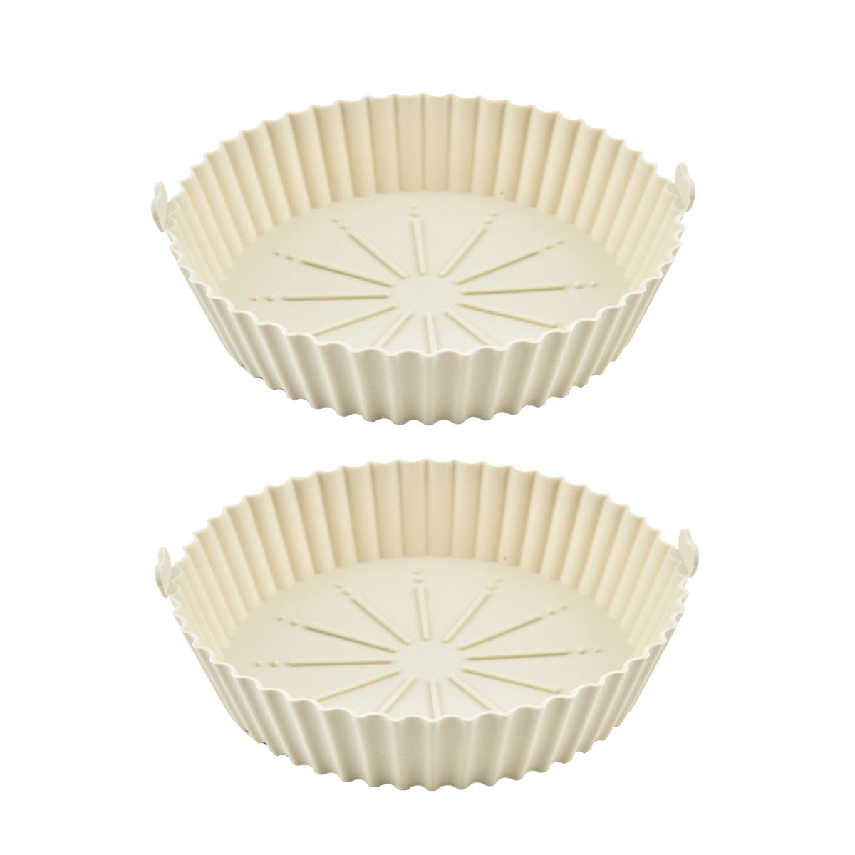 2PCS Silicone Air Fryer Baking Pan Round Household Tray Reusable Non Stick AU