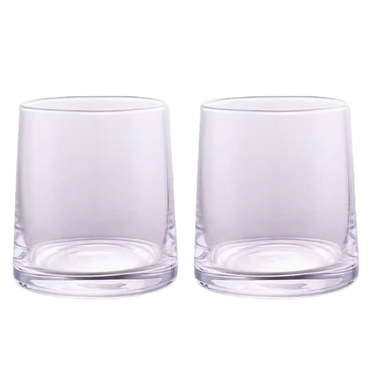 2 Pcs Glass Toothbrush Cups Set for Hotel Bathroom
