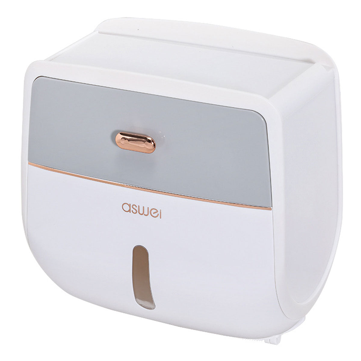 Toilet Roll Holder with Top Storage Shelf