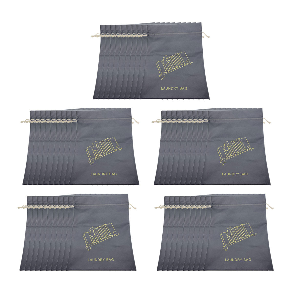 50pcs Large Drawstring Laundry Bags Travel Dirty Clothes