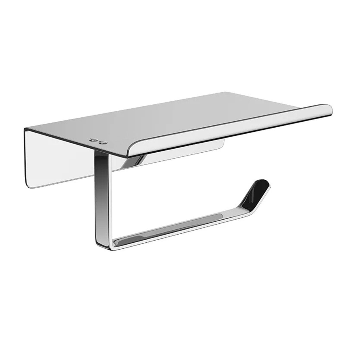 Steel Toilet Paper Holder with Phone Shelf