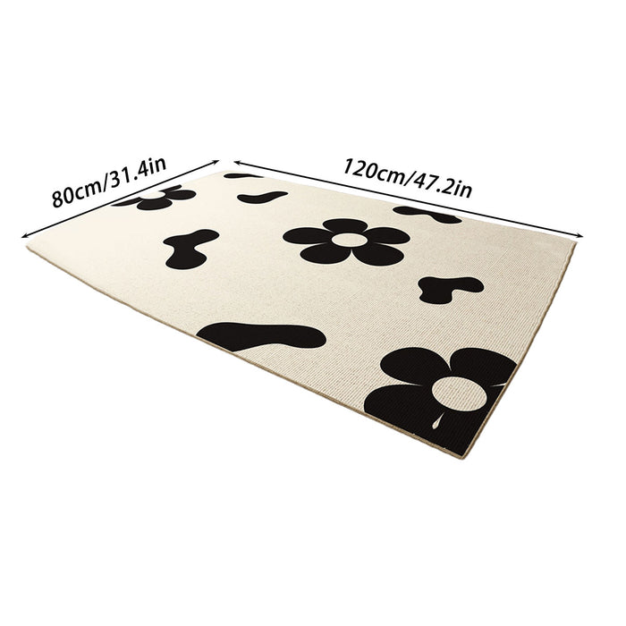 Area Rug with Crystal Velvet Surface Fabric