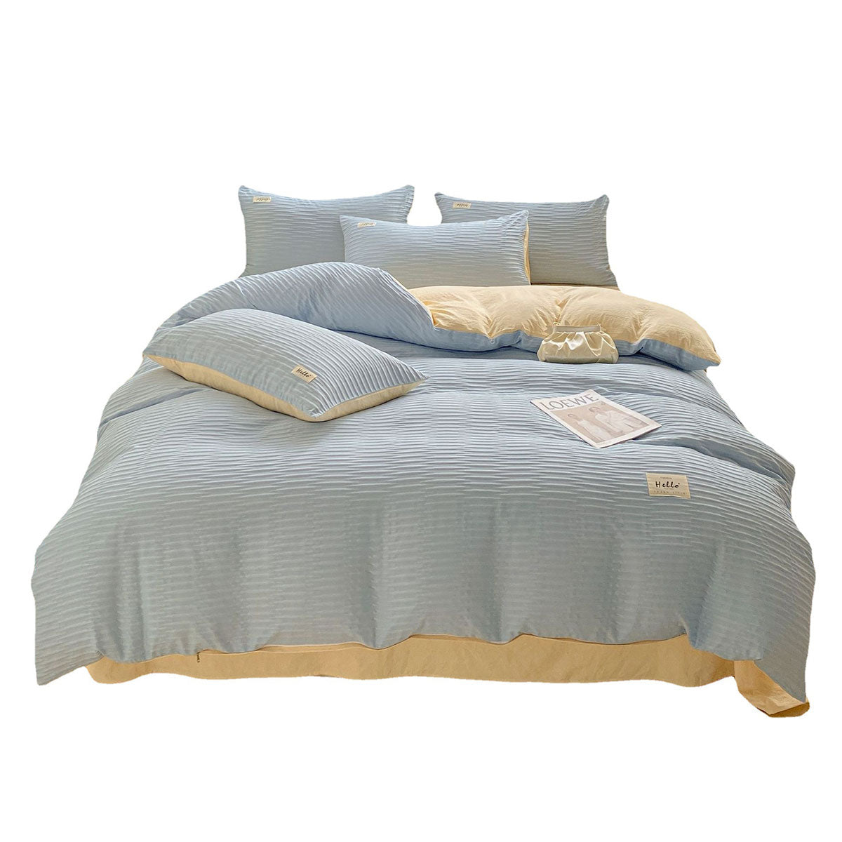 Super Soft Solid Color Duvet Cover with Zipper 180x220 cm