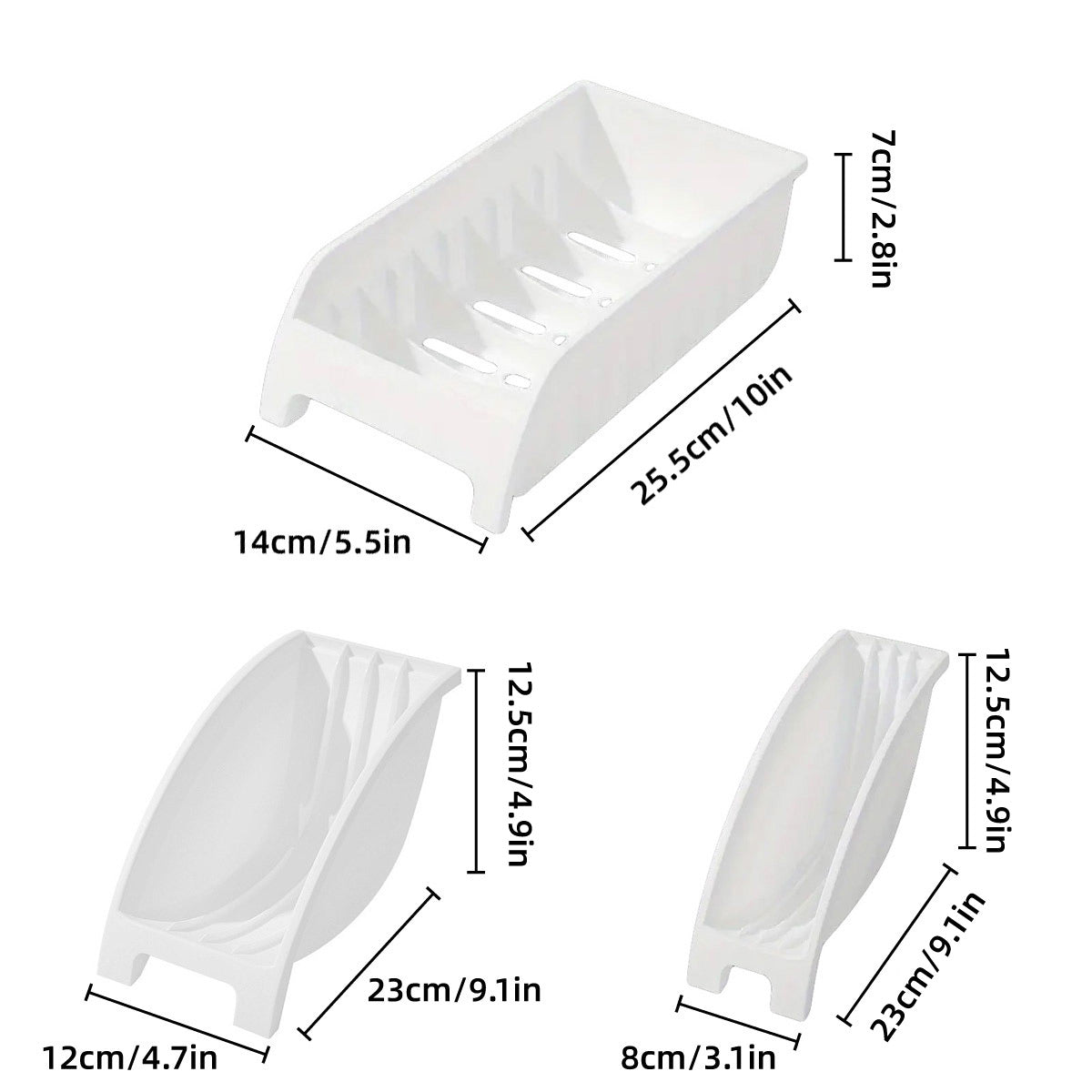 3pcs Dish Drying Rack Cabinet Cutlery Shelf Organizer Set