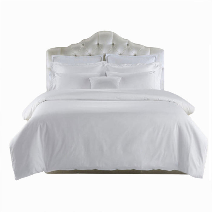White Cotton Sateen Hotel Duvet Cover
