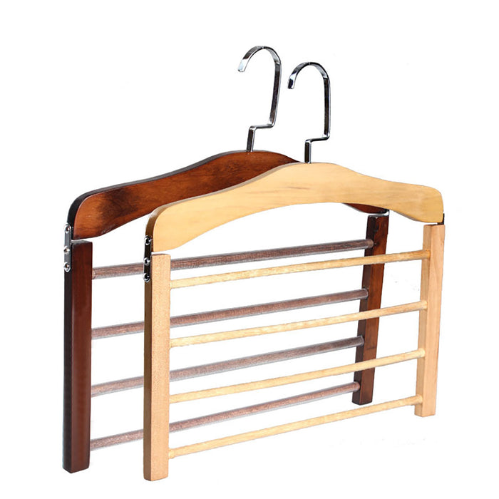 Wooden Trouser Hanger with Four Tier Rungs