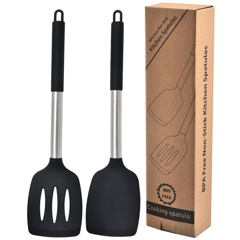 2Pcs Silicone Cooking Utensils Stir Fry Spatula for Non Stick Cookware