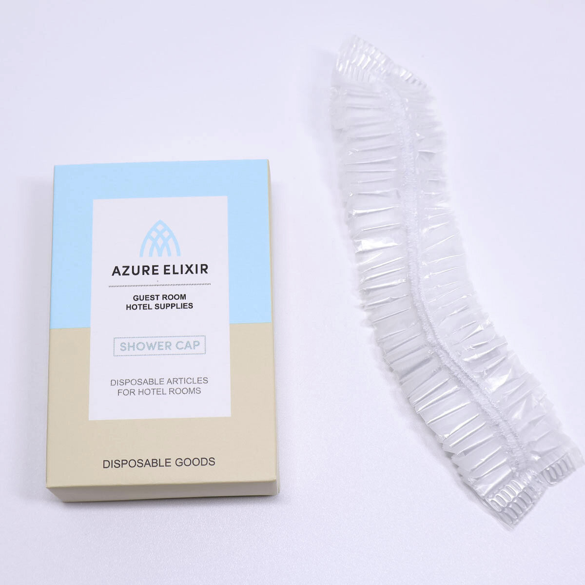 50 Pcs Transparent Disposable Shower Caps – Product View 14