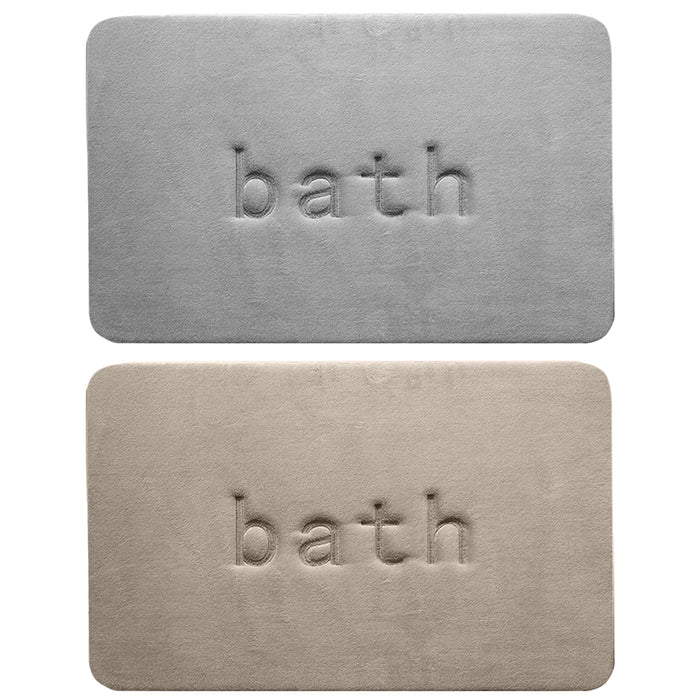 Coral Velvet Bathroom Floor Mat Water Absorbent