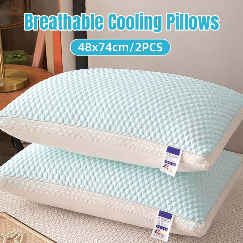 2pcs Summer Cool Breathable Neck Pillow Comfortable Travel Cushion for Sleeping