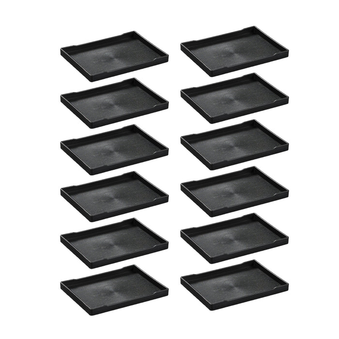 12 Pcs Serving Trays with Wood Grain Texture
