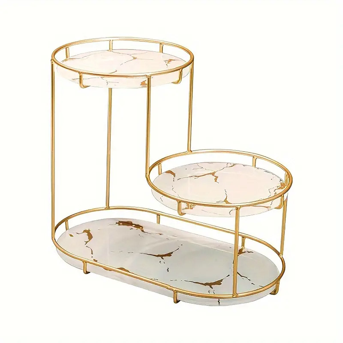 Round Multi-Tier Metal Storage Rack for Bathroom Vanity Kitchen Storage Rack AU