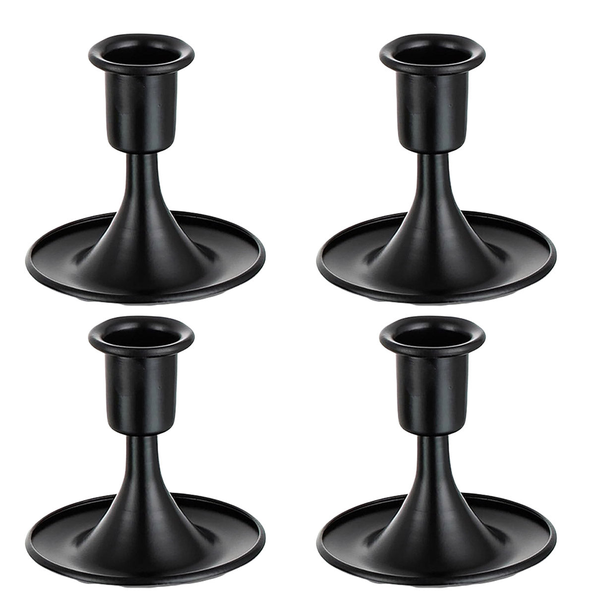 Iron Candlestick Stand Holder Retro Style Taper Candle Holder Set of 4