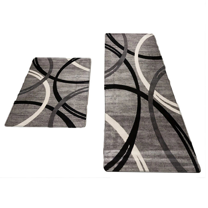 2 Pcs Floor Mat Set with Foam Cushioning