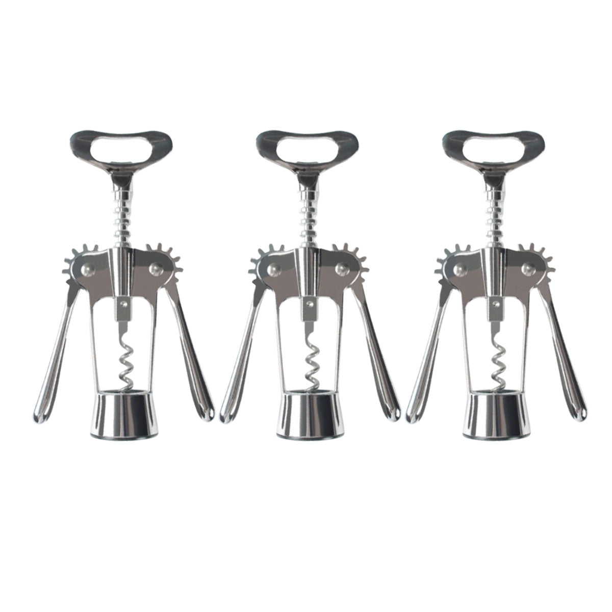 3pcs Red Wine Bottle Opener Corkscrew Set Kitchen Bar Tools for Easy Opening