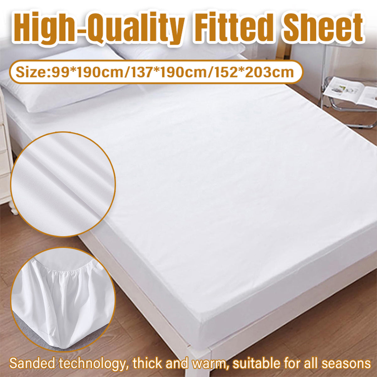 Fitted Mattress Protector Waterproof Bed Cover – Product View 2