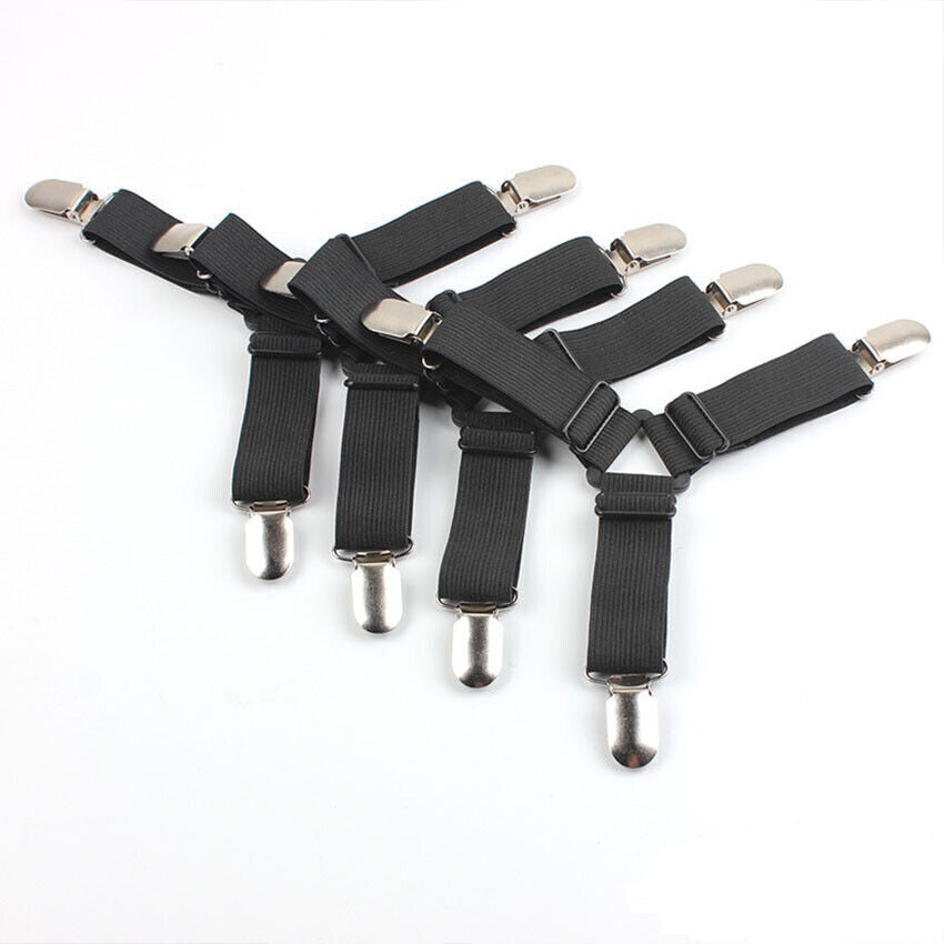 4 Pcs Bed Sheet Straps with Adjustable Bands
