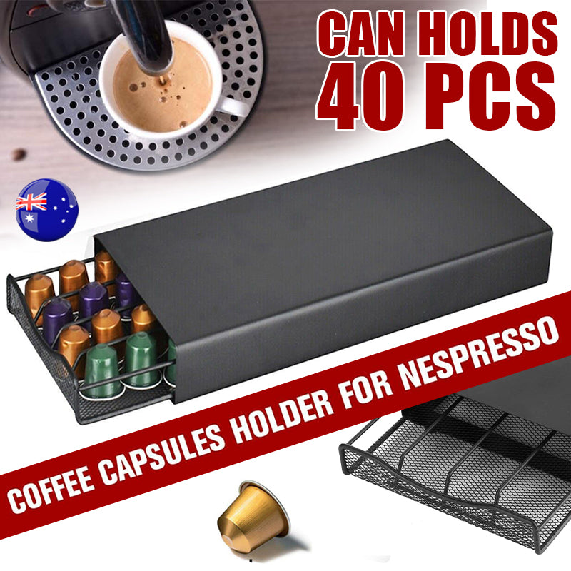 Coffee Capsule Organizer Drawer Storage for 40 Capsules K Cup Holder for Coffee