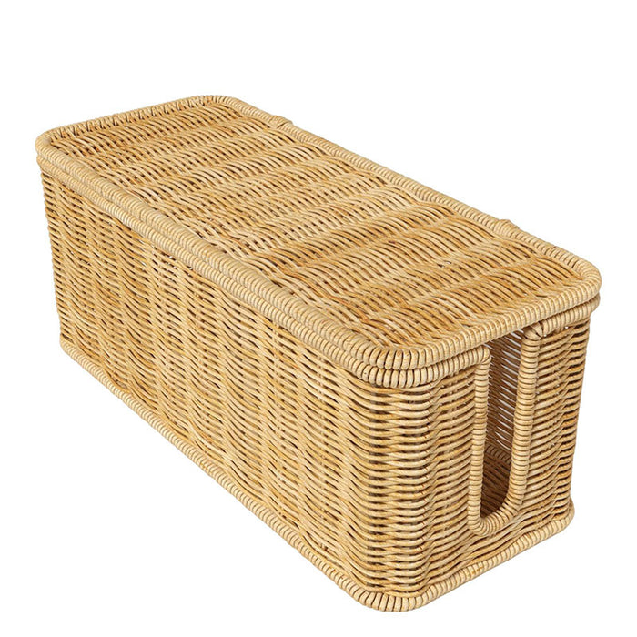 Rattan Style Cable Management Box with Cover