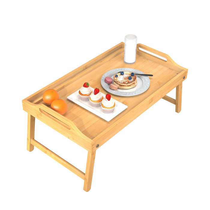 Foldable Bed Table with Portable Laptop Desk