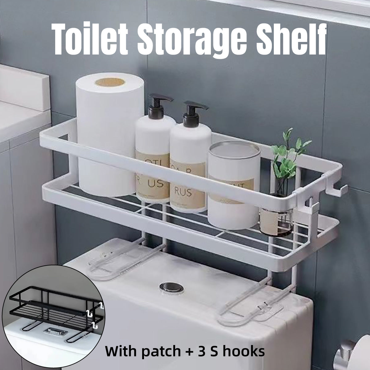 Storage Rack 1Tier Space Saver Over The Toilet Steel Bathroom Shelf Organizer AU
