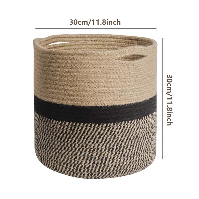 Cotton Rope Storage Basket with Side Handles