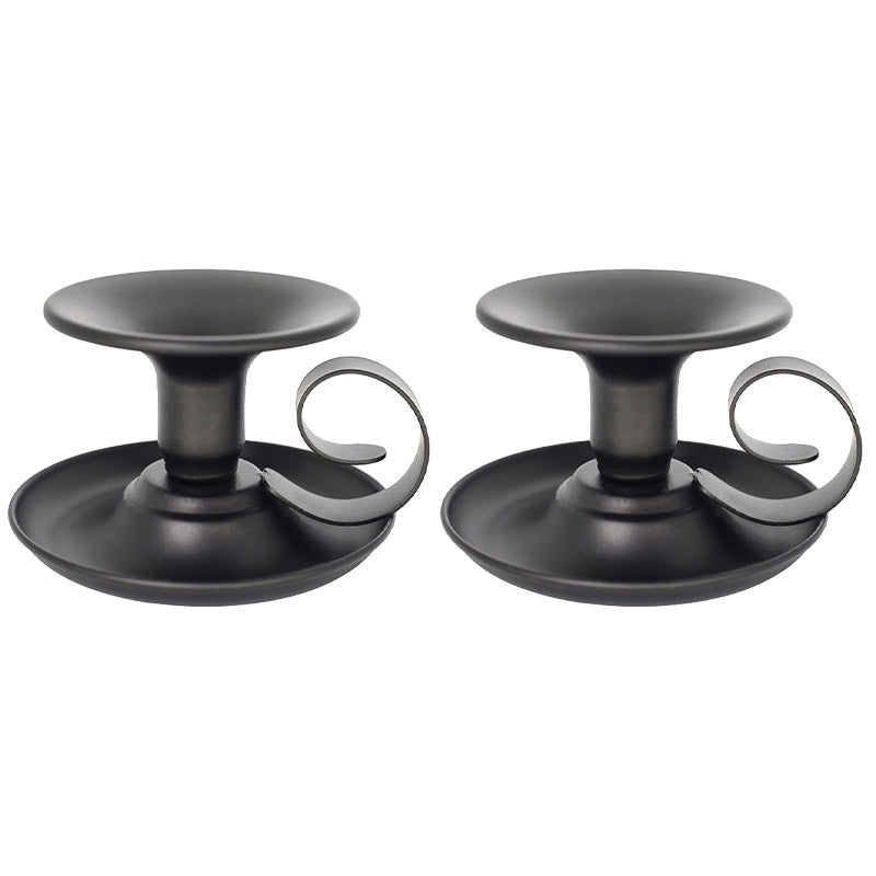 2 Pcs European Style Iron Candle Holders