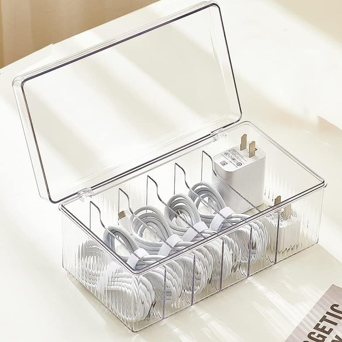 Transparent Dustproof Cosmetic Storage Box with Lid Makeup Organizer Case AU