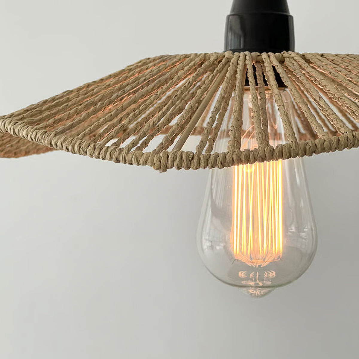 Woven Paper Rope Lamp Shade Rustic Ceiling Light Cover