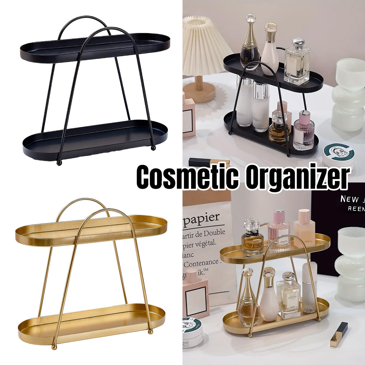 Jewelry Rack Organizer Stand Cosmetic Display Desktop Storage Holder for Home