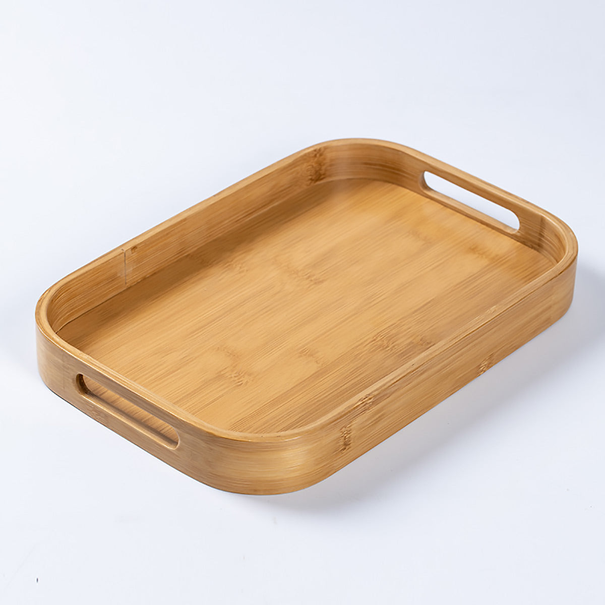 Bamboo Serving Tray with Handles Japanese Minimalist Style