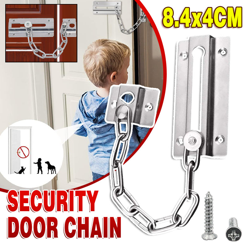 Stainless Steel Security Door Chain Lock Guard Latch Fastener