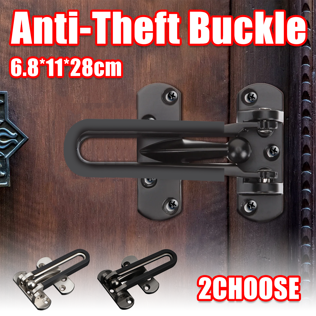 Anti Theft Lock Latch Door Bolt Security Lock for Home Bedroom Bathroom Safety