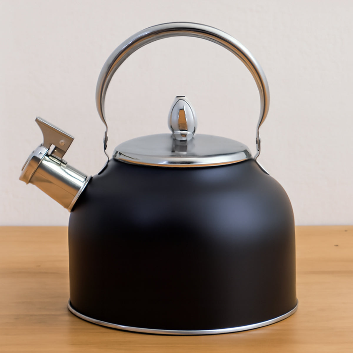 Stainless Steel Whistling Kettle with Foldable Handle for Home Kitchen