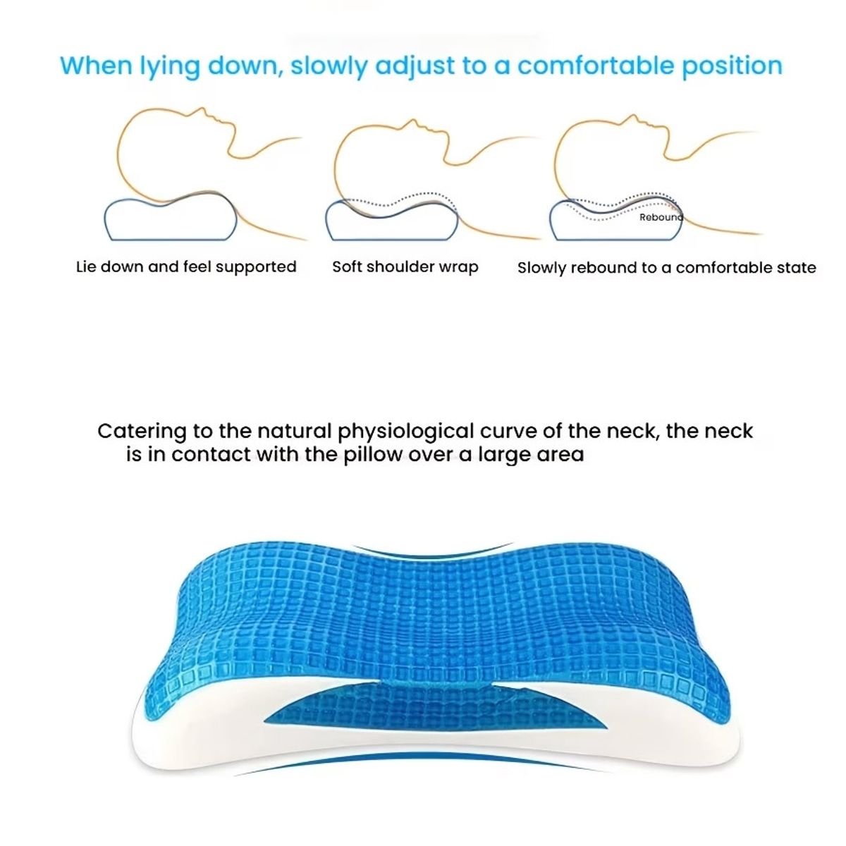 Gel Memory Foam Pillow with Slow Rebound Core – Product View 11