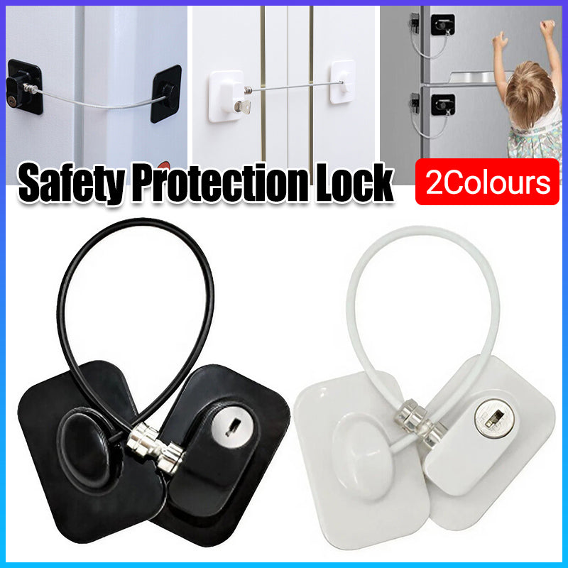 Refrigerator Lock Fridge Cabinet Child Safety Window Door Drawer Latches w/ Keys