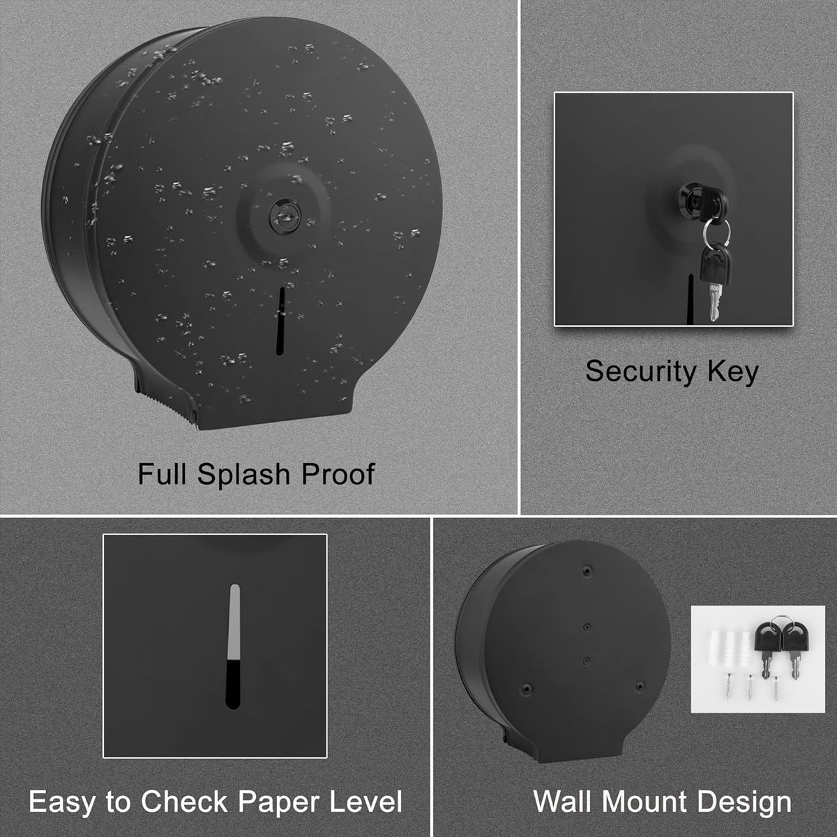 Stainless Steel Toilet Paper Dispenser Splash-Proof