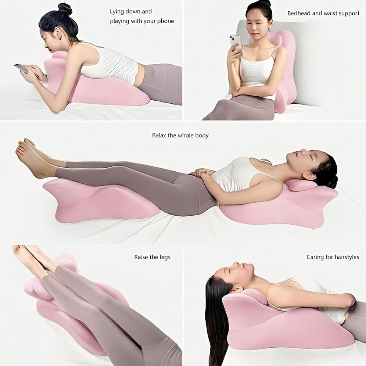 Slow-Rebound Wedge Pillow Set for Bed Support – Product View 11