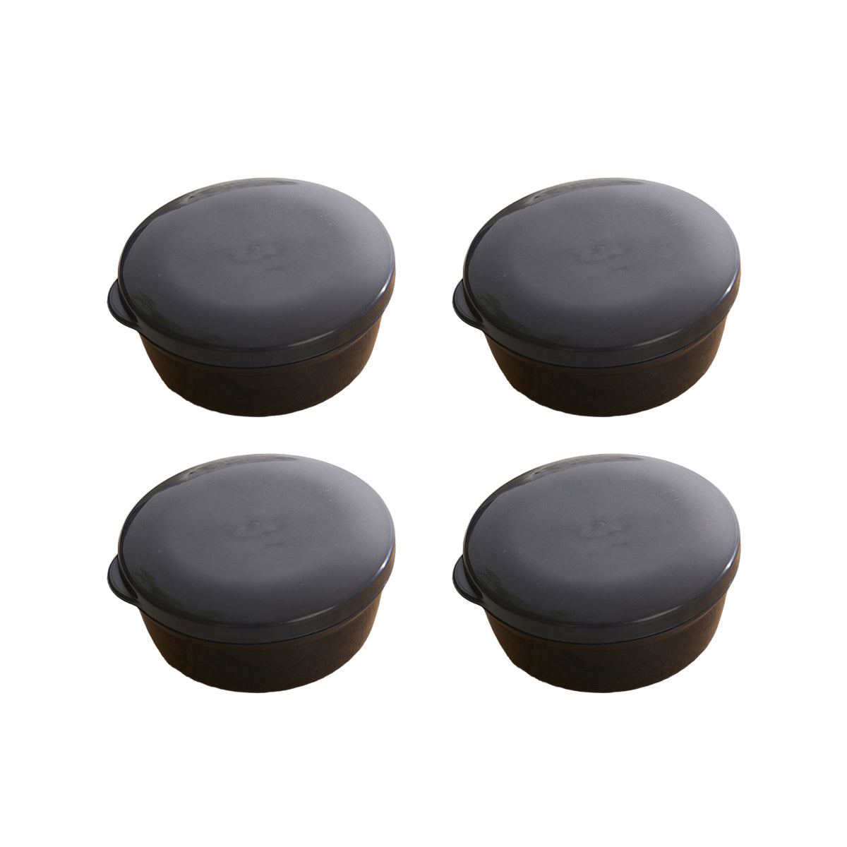 4PCS Round Portable Bathroom Soap Box Lid Travel Soap Holder Draining Soap Dish