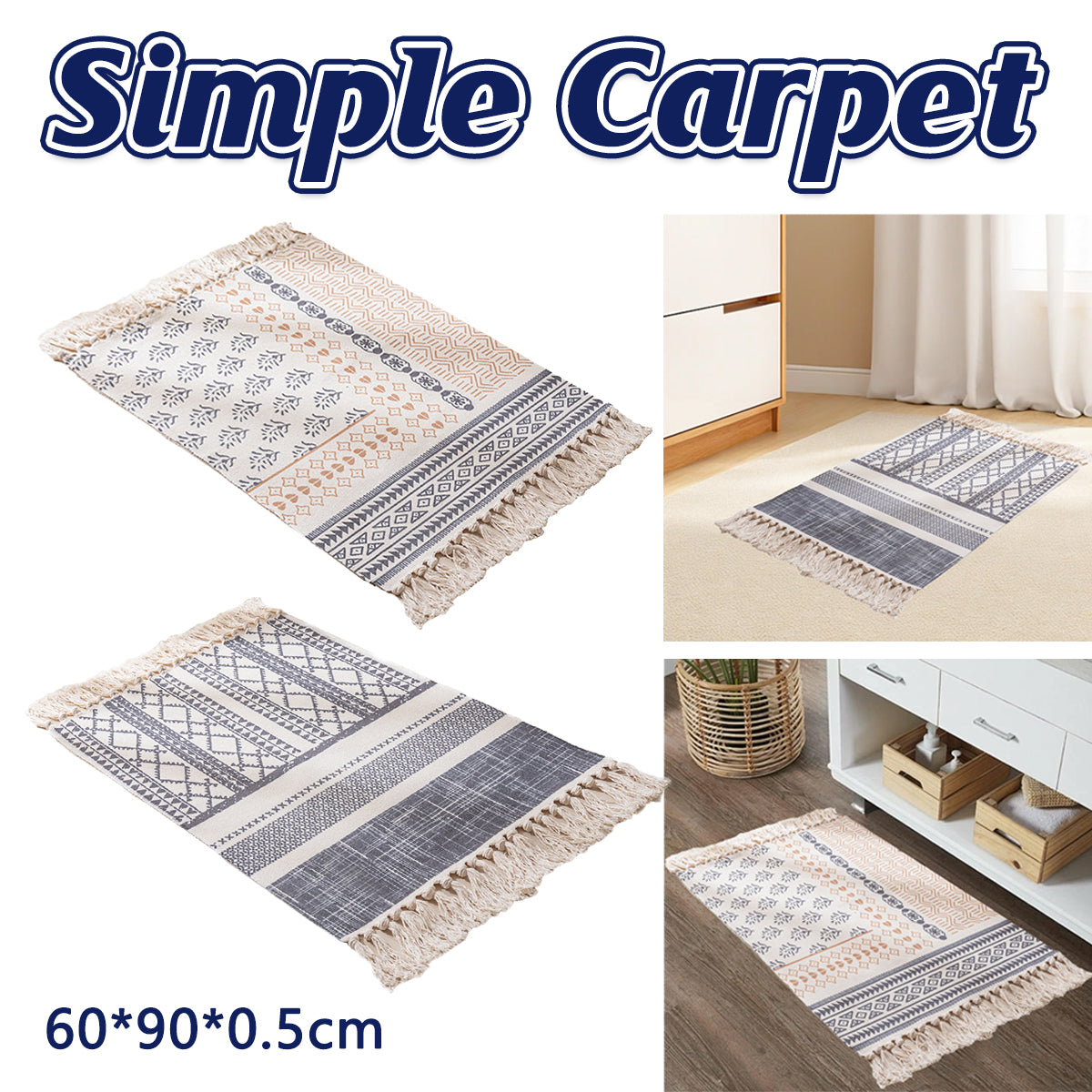Carpet Simple Floor Mat Living Room Table Bedroom Decorative Soft Indoor Rug