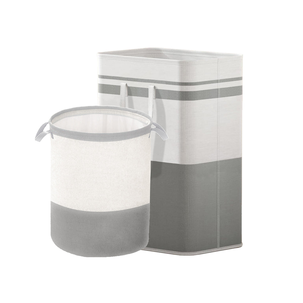 Foldable Canvas Laundry Basket for Dirty Clothes Storage Bag Hamper Organizer