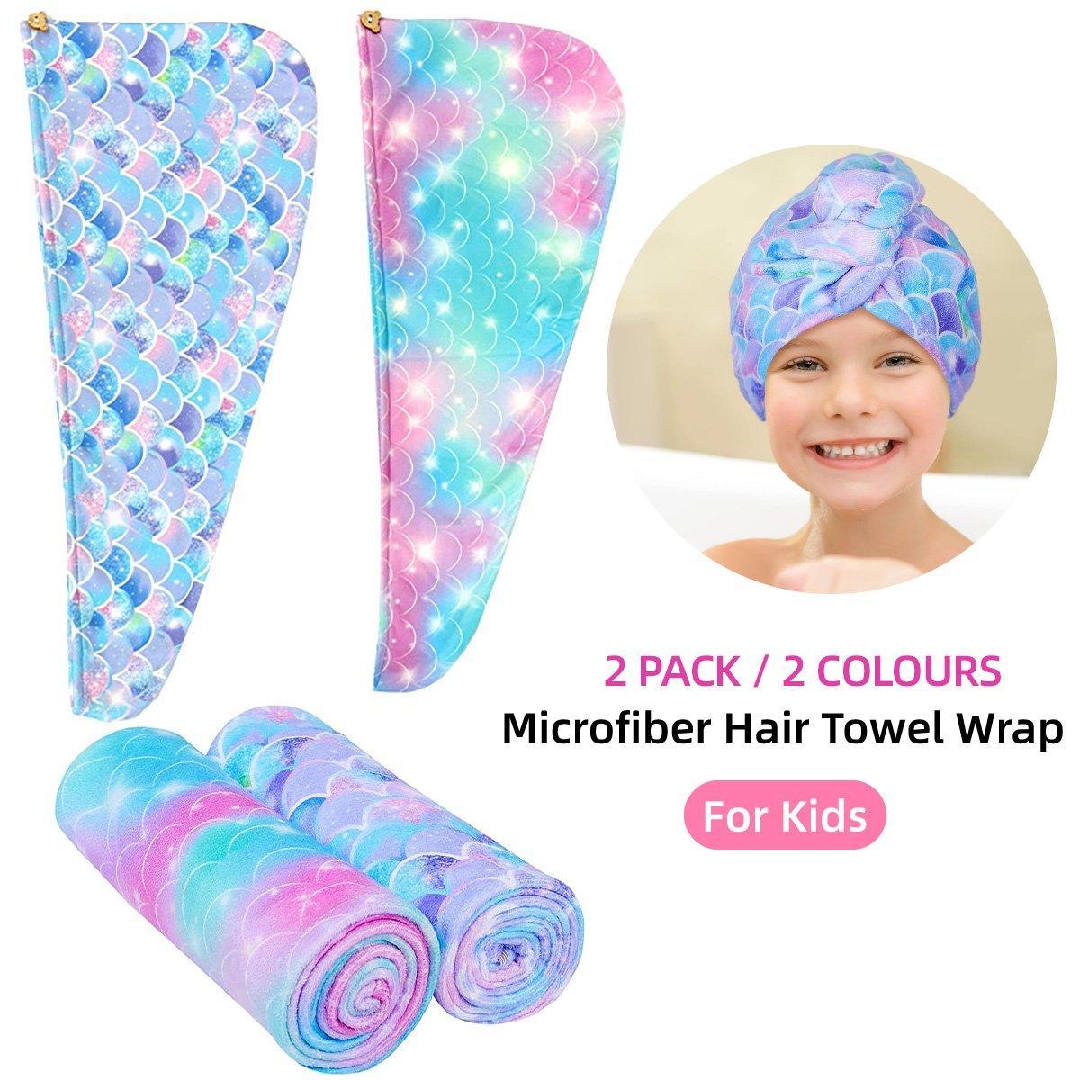 Absorbent Hair Drying Cap in Blue and Purple – Product View 12