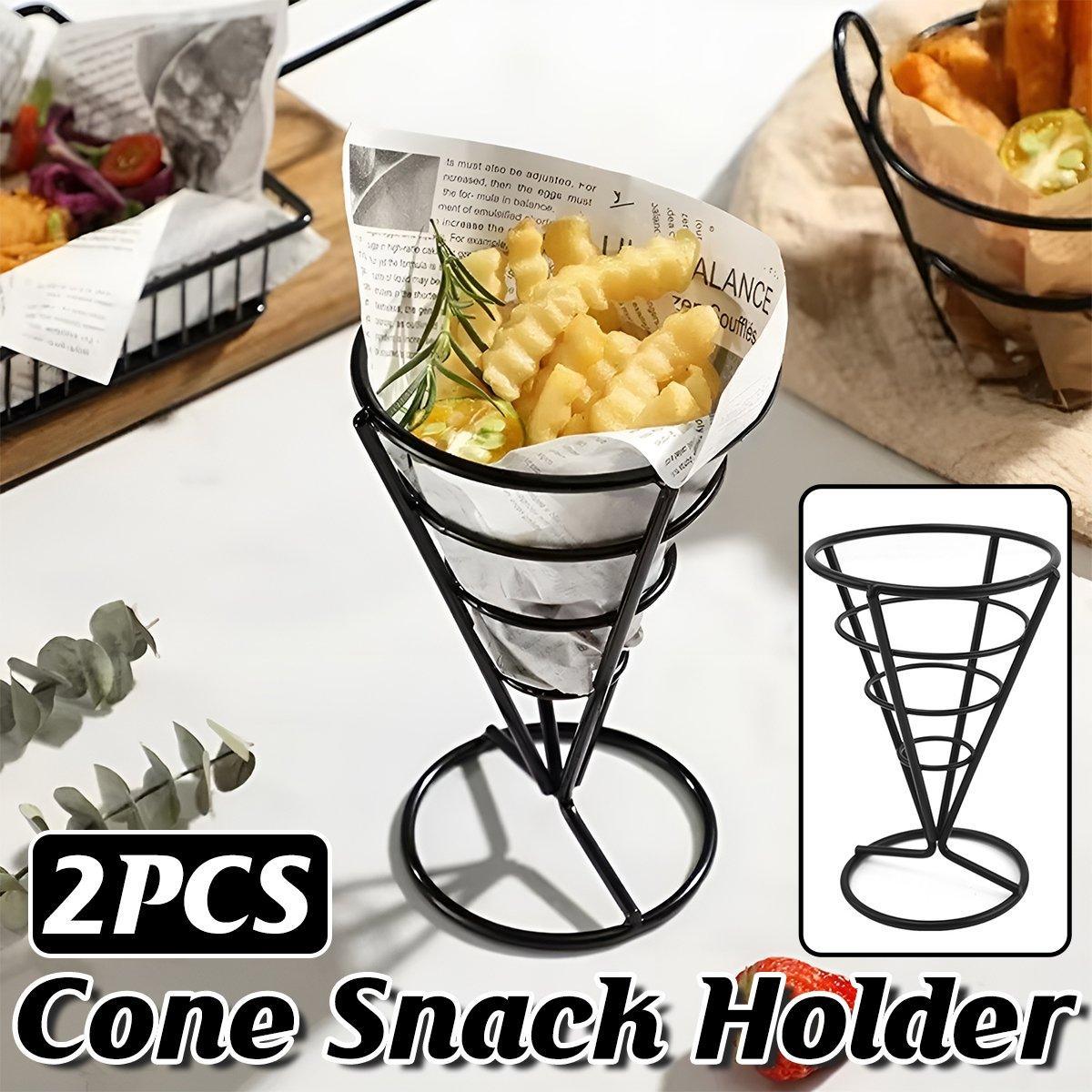 2 Pcs Cone Snack Baskets for Fries and Sides – Product View 13